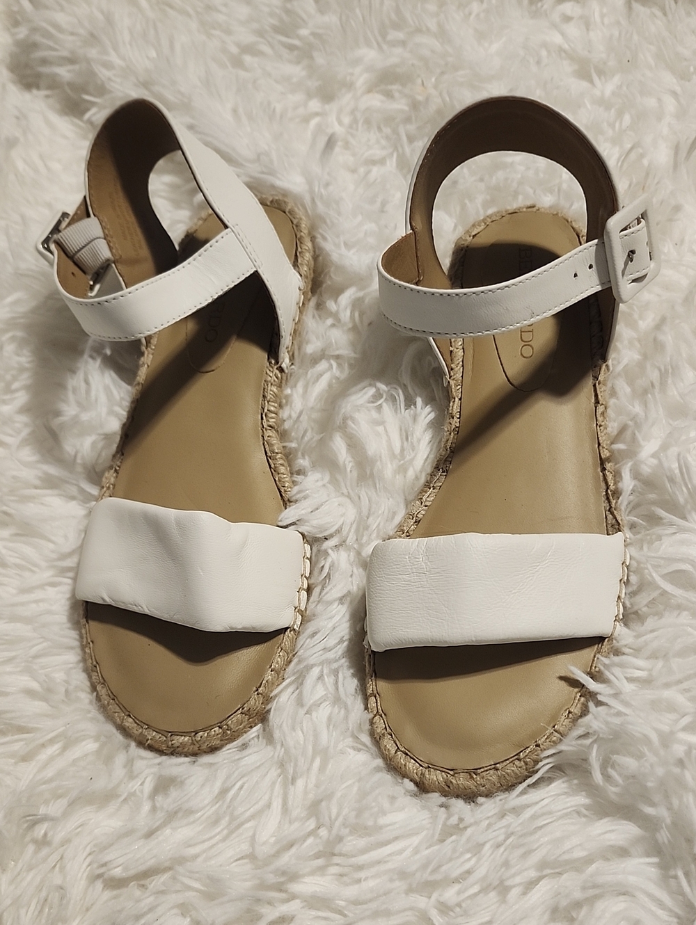 Bernardo White Espadrille Sandals Size 7M
